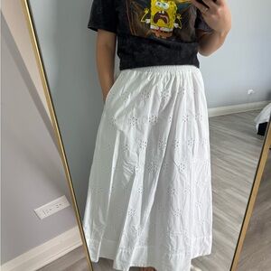 White Eyelet Women's Skirt
